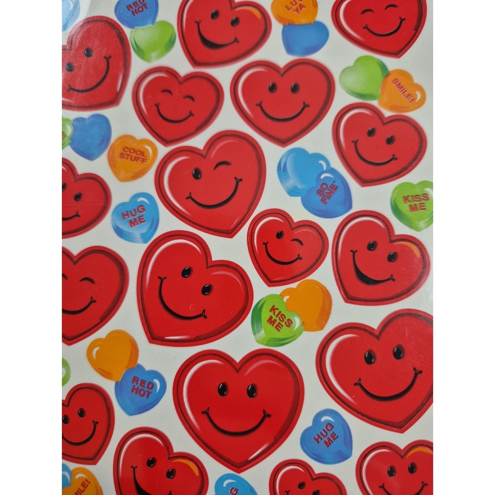 NEW Vintage Amscan Stickers Valentine Hearts Two Sealed Packs 8 Total Sheets - Picture 4 of 6